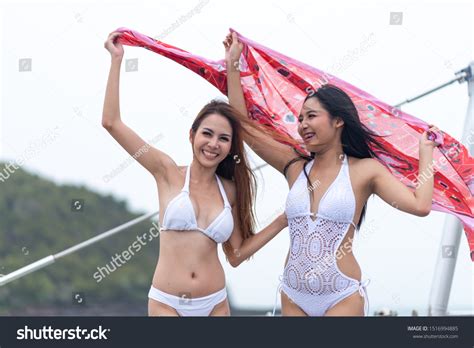 Sexy Asian Girl White Bikini Summer Stock Photo Shutterstock