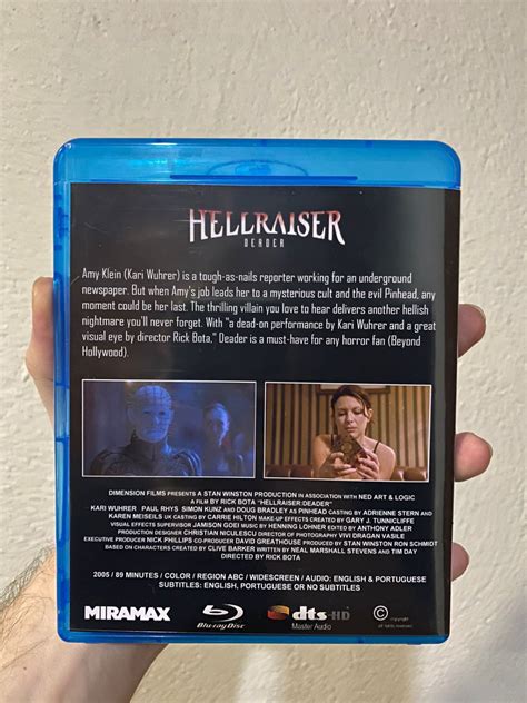 Hellraiser Vii Deader Blu Ray Region Free P Hd