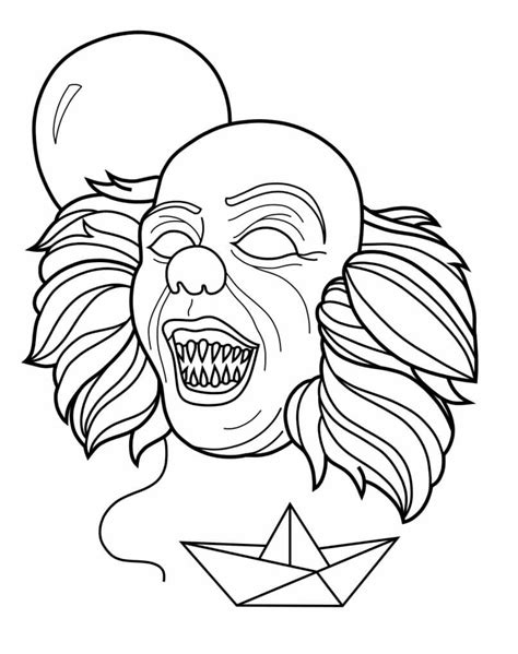 Palha O Assustador Pennywise Para Colorir Imprimir E Desenhar Colorir