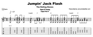 The Rolling Stones - Jumpin’ Jack Flash - Guitar Lesson, Tab & Chords