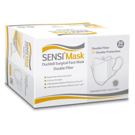 sensi duckbill face mask white colour  boxes ntuc fairprice