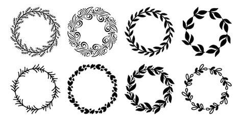 Premium Vector Set Of Circle Frame Vector