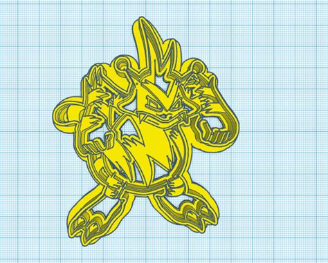 Archivo Stl Pokemon Electabuzz Cortador De Galletasdesign Para