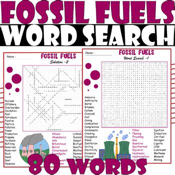 Results For Fossil Wordsearch Tpt