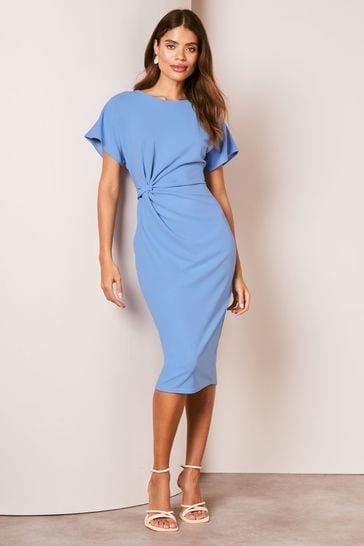 Buy Lipsy Navy Blue Twist Side Crew Neck Midi Dress From Next Ireland