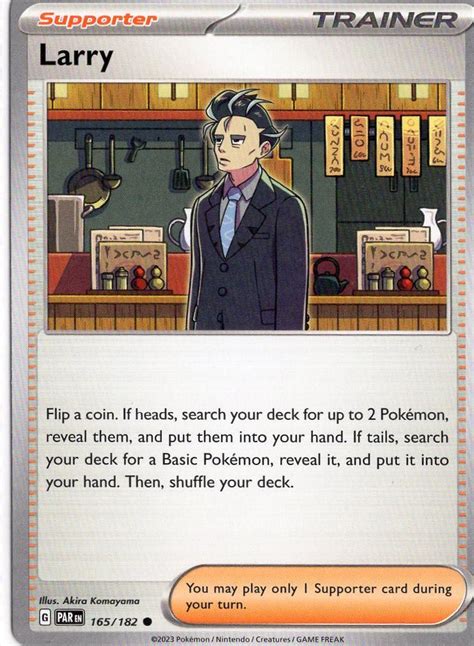 Larry Ungraded Pokemon Paradox Rift