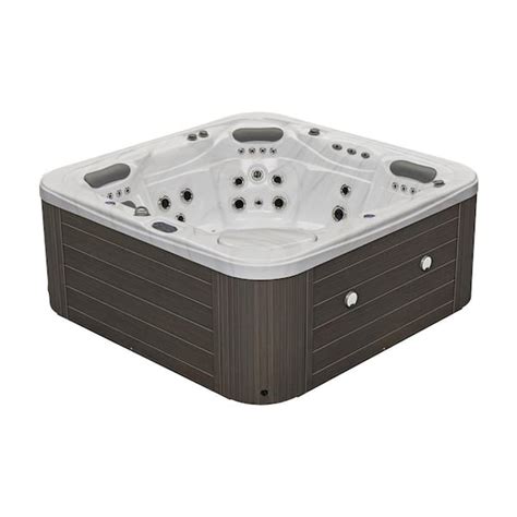 Luxury Spas Infinity 5 Person 77 Jet 240 V Dual Lounger Hot Tub With Bluetooth WS 594CG The