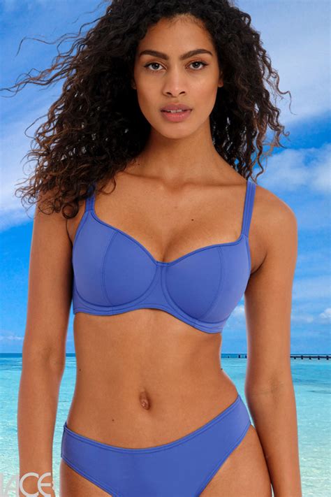 Freya Swim Jewel Cove Bikini Push Up Beha E K Cup Plain Azure Lace