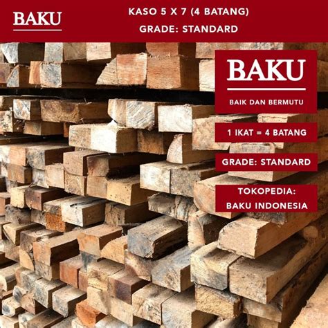 Jual Kayu Kaso 5 X 7 Standard 1 Ikat Isi 4 Batang Kota Tangerang