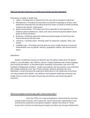 Dimensions Of Quality In Health Care Pdf What Are The Other