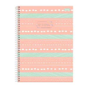 Caderno Espiral Colegial Capa Dura 10x1 160 Fls Uptown Foroni Na