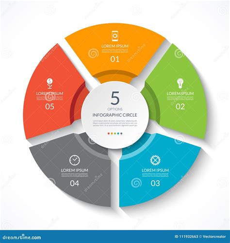 Circular Infographic Flow Chart Process Diagram Circle Or Pie Graph Images