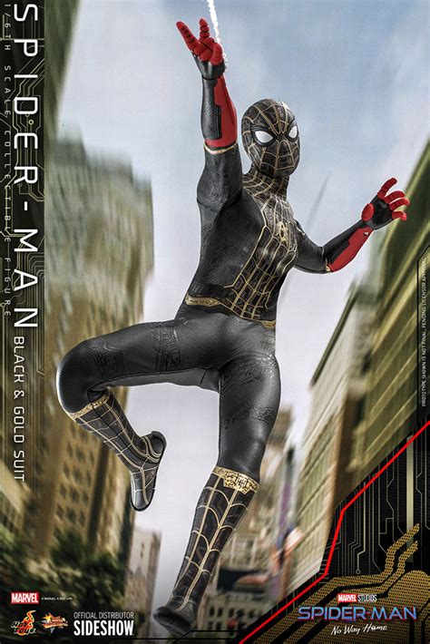 Spider Man Black Gold Suit Sixth Scale Figure By Hot Toys