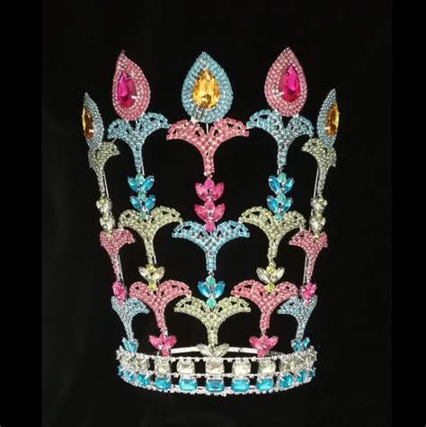 Large Beauty Pageant Crown Big Tall Miss World Tiara Alibaba