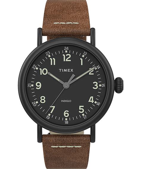 Standard 40mm Leather Strap Watch Timex Eu