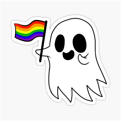 Gay Pride Ghost Sticker For Sale By RessQ Redbubble