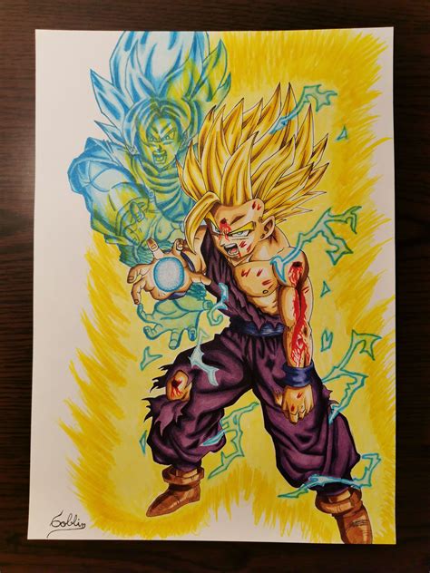 Dibujo De Gohan Ssj Pintado Por Superdios En Dibujos Net El Dia