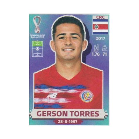 Venta Cromo De Gerson Torres Costa Rica Panini Cromos Mundial