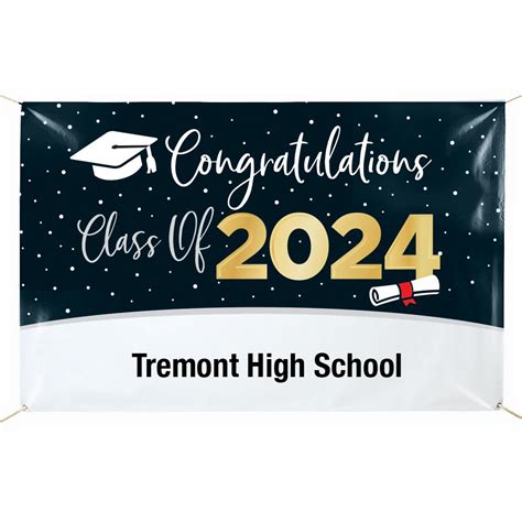 Congratulations Class Of 2024 Stars Full Color 5 X 3 Banner One