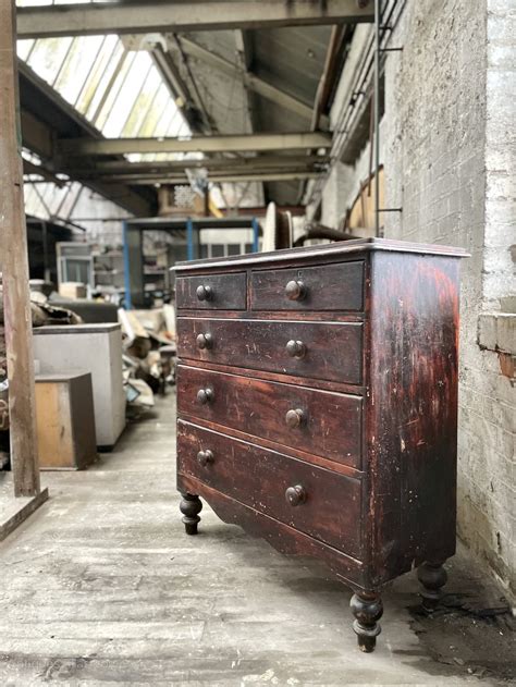 Victorian Pine Chest Of Drawers Original Paint Antiques Atlas