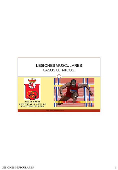 Pdf Lesiones Musculares Casos Clinicos Deporteparatodos