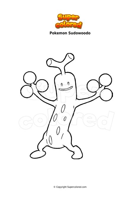 Dibujo Para Colorear Pokemon Sudowoodo Supercolored