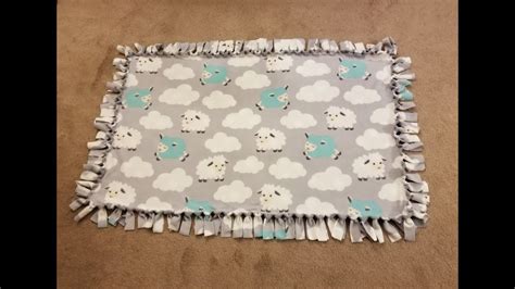 No Sew Fleece Blanket Tutorial Youtube