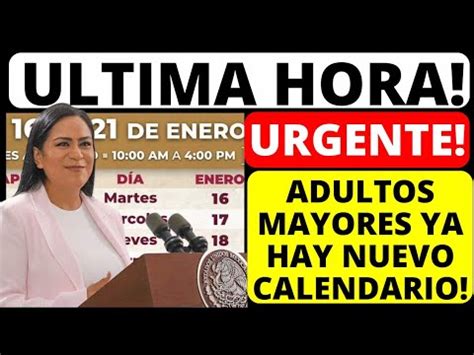 Ariadna Montiel Revela Calendario Pensi N Bienestar Adulto Mayor Youtube