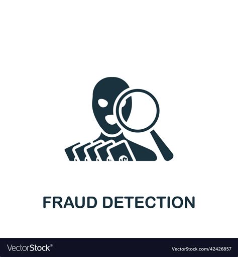 Fraud Detection Icon Monochrome Simple Fintech Vector Image