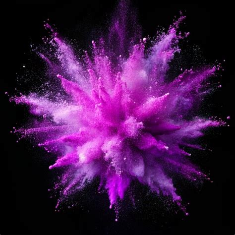 Vibrant Purple Explosion On Black Background K Hd Photo Stunning