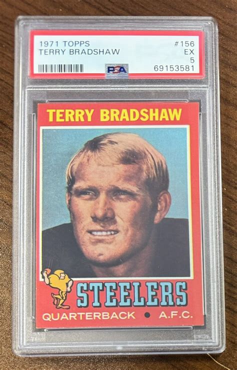 Topps Terry Bradshaw Rookie Card Rc Hof Steelers Psa Ex