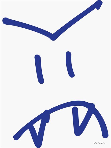 The Scowl The Frown The Unhappy Guy Sticker For Sale By Pereirra