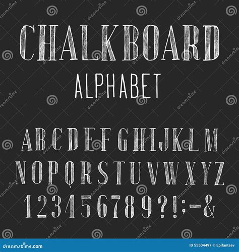 Chalkboard Alphabet Vector Font Stock Vector Illustration Of Font