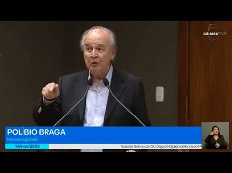 C Mara Entrega Diploma De Honra Ao M Rito Ao Jornalista Pol Bio Braga