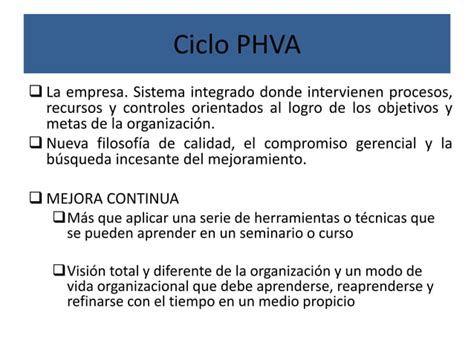 Ciclo Phva Ppt