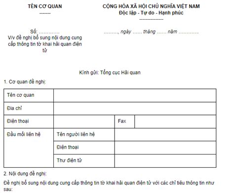 What Are The Regulations On The Request Form To Supplement The Content