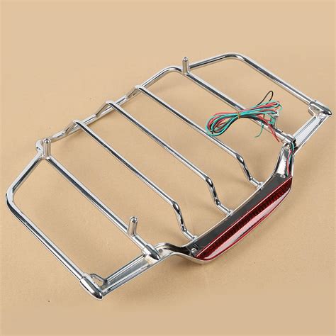 Amazon XMT Moto Chrome Tour Pack Luggage Rack W LED Light For 2014