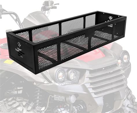 Amazon Jy Performance Universal Atv Front Cargo Basket Black Steel