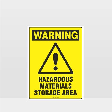 Warning Hazardous Materials Storage Area Sign Notice Information Sign Hazard Signs Nz