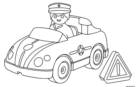 Coloriage Voiture De Police Playmobil Dessin Voiture De Police à imprimer