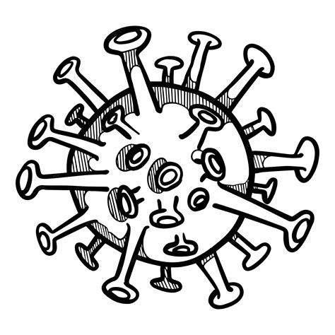 Dibujado A Mano Coronavirus Covid19 Ilustración Vectorial Vector Premium