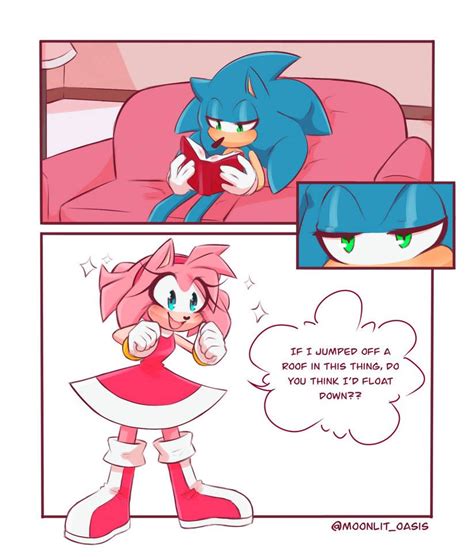 Sonic Y Amy Sonic Boom Sonic Funny Sonic Heroes Amy Rose Blush