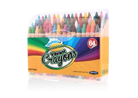 Woc Box Of 64 Crayons With Sharpener Kings Paper And T Shop