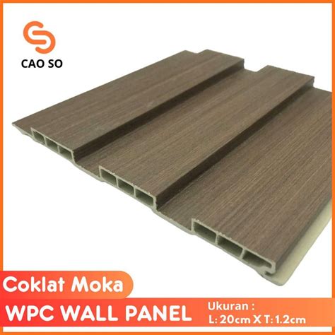 Jual Wpc Wall Panel Dekorasi Dinding Kayu Warna Coklat Moka Wallpanel Woodpanel 3m 3d 3 Meter