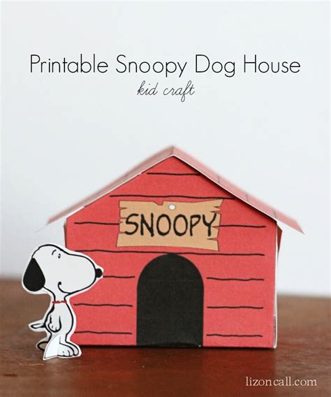 Printable Snoopy Dog House Kid Craft