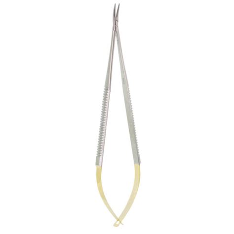 Castroviejo Gg Needle Holder Curved Serrated W O Lock Boss