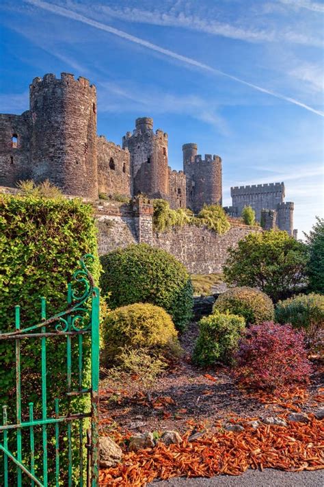 Conwy Castle In Wales United Kingdom Series Of Walesh Castles Stock