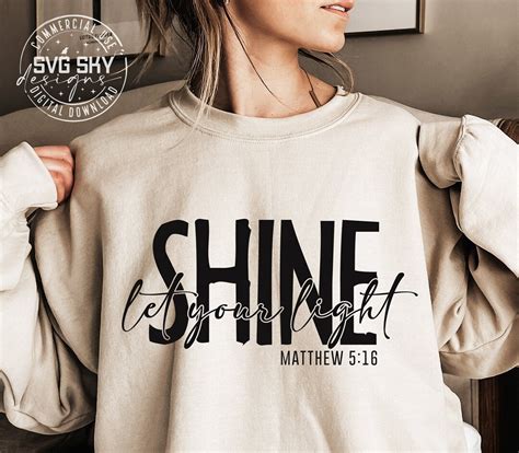 Let Your Light Shine Svg Png Religious Svg Inspirational Etsy