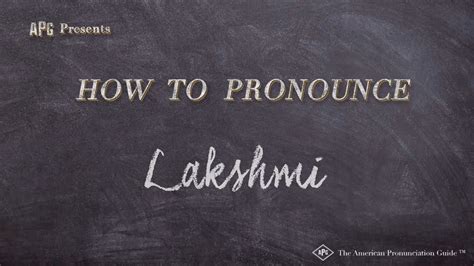 How To Pronounce Lakshmi Real Life Examples Youtube