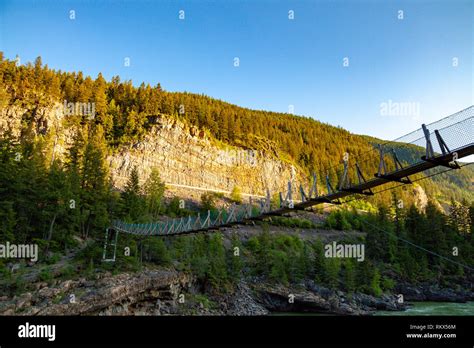 The Kootenai Falls Swinging Bridge Hi Res Stock Photography And Images